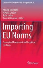 Book cover: Importing EU Norms - Conceptual Framework and Empirical Findings